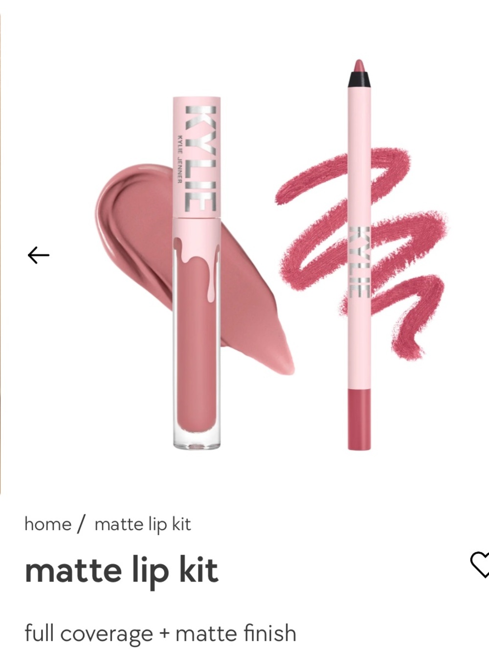 Kylie Jenner Matte Liquid Lipstick & Lip Liner - Color Posie  K - Picture 2 of 6